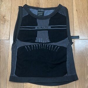 Black and Gray Sleeveless Top